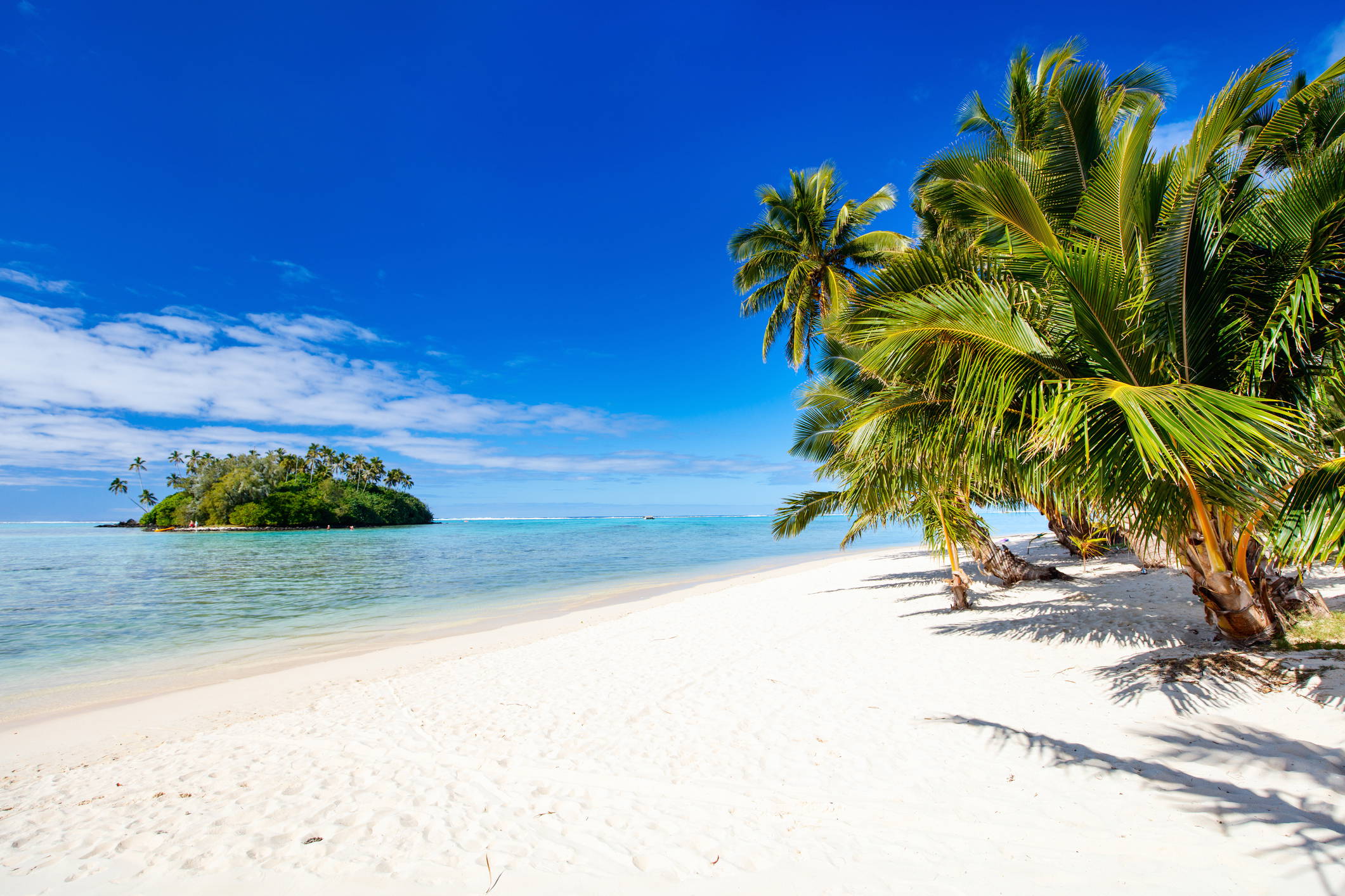 Beautiful tropical beach at exotic island in Pacific