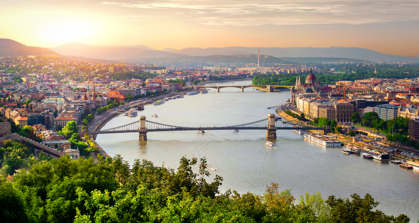 Panorama of summer Budapest