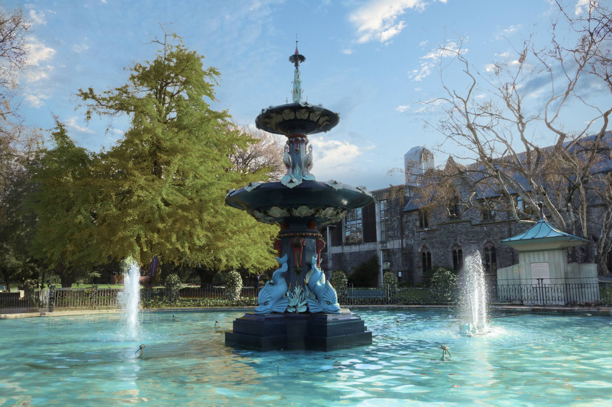Peacock Fountain in Christchurch Botanic Gardens